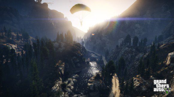 Parapente na zona selvagem do GTA V